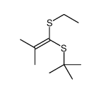 1-tert-butylsulfanyl-1-ethylsulfanyl-2-methylprop-1-ene Structure