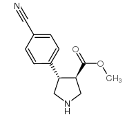 4-(4-CYANO-PHENYL)-PYRROLIDINE-3-CARBOXYLIC ACID METHYL ESTER结构式