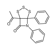 5-acetyl-1,7-diphenyl-2,3,4-trithia-7-azabicyclo[3.2.0]heptan-6-one Structure