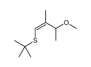 1-tert-butylsulfanyl-3-methoxy-2-methylbut-1-ene结构式