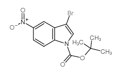 1-Boc-3-溴-5-硝基吲哚结构式