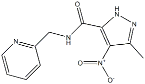 3-methyl-4-nitro-N-(2-pyridinylmethyl)-1H-Pyrazole-5-carboxamide结构式