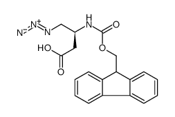 Butanoic acid, 4-azido-3-[[(9H-fluoren-9-ylmethoxy)carbonyl]amino]-, (3S)结构式