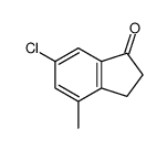 6-氯-4-甲基-2,3-二氢-1H-茚-1-酮结构式