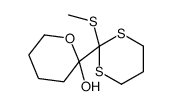 2-(2-methylsulfanyl-1,3-dithian-2-yl)oxan-2-ol结构式