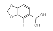 2-氟-3,4-亚甲基二氧基苯硼酸结构式