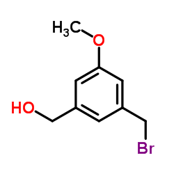 [3-(Bromomethyl)-5-methoxyphenyl]methanol结构式