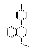 1-(p-tolyl)-1,2-dihydro-4H-benzo[d][1,3]thiazin-4-one oxime结构式