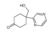 4-(hydroxymethyl)-4-(pyrazin-2-yl)cyclohexanone Structure