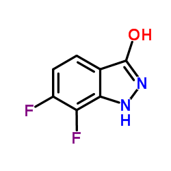 6,7-Difluoro-1,2-dihydro-3H-indazol-3-one结构式