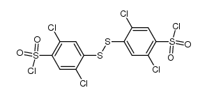 2,5,2',5'-tetrachloro-4,4'-disulfanediyl-bis-benzenesulfonyl chloride结构式