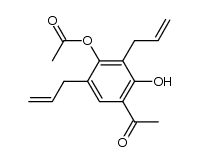 4'-acetoxy-3',5'-diallyl-2'-hydroxyacetophenone结构式