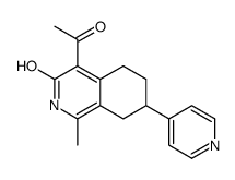 4-acetyl-1-methyl-7-pyridin-4-yl-5,6,7,8-tetrahydro-2H-isoquinolin-3-one结构式