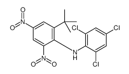 2-tert-butyl-4,6-dinitro-N-(2,4,6-trichlorophenyl)aniline Structure
