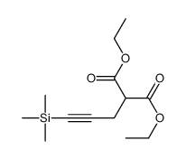 diethyl 2-(3-trimethylsilylprop-2-ynyl)propanedioate结构式