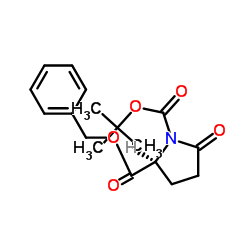 N-叔丁氧羰基-L-焦谷氨酸苄酯结构式