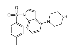 1-[(4-Methylphenyl)sulfonyl]-4-(1-piperazinyl)-1H-pyrrolo[2,3-b]p yridine Structure
