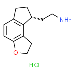 (R)-2-(2,6,7,8-四氢-1H-茚并[5,4-B]呋喃-8-基)乙胺盐酸盐结构式