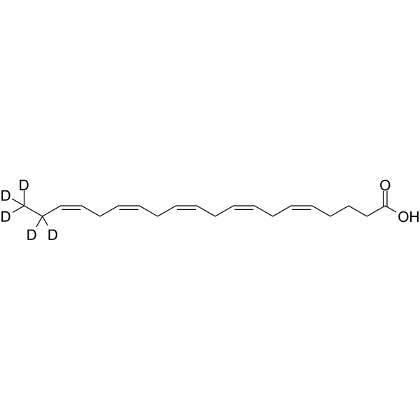 顺式 -5,8,11,14,17-二十碳五烯酸-19,19,20,20,20-d 5结构式