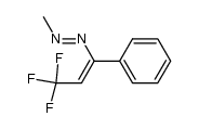(1E)-1-methyl-2-(3,3,3-trifluoro-1-phenylprop-1-en-1-yl)diazene结构式