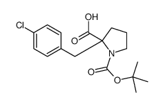 Boc-(S)-α-(4-chloro-benzyl)-proline结构式