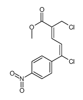 (2Z,4Z)-5-氯-2-(氯甲基)-5-(4-硝基苯基)-2,4-戊二酸甲酯结构式