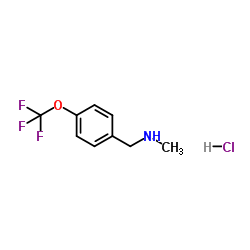 N-甲基-1-(4-(三氟甲氧基)苯基)甲胺盐酸盐结构式