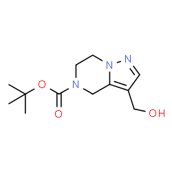叔-丁基 3-(羟甲基)-6,7-二氢吡唑并[1,5-a]吡嗪-5(4H)-甲酸基酯结构式