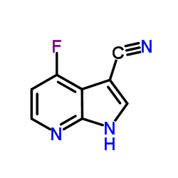 4-Fluoro-1H-pyrrolo[2,3-b]pyridine-3-carbonitrile Structure