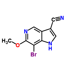 7-Bromo-3-cyano-6-Methoxy-5-azaindole Structure