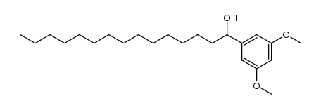 1-(3,5-dimethoxy-phenyl)-pentadecan-1-ol结构式
