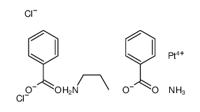 azane,platinum(4+),propan-1-amine,dibenzoate,dichloride Structure