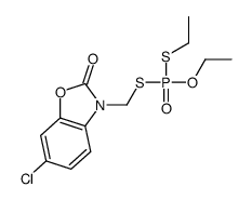 6-chloro-3-[[ethoxy(ethylsulfanyl)phosphoryl]sulfanylmethyl]-1,3-benzoxazol-2-one Structure