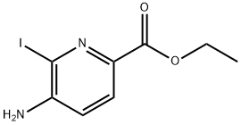 5-氨基-6-碘吡啶-2-羧酸乙酯结构式