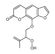 9-((2-hydroperoxy-3-methyl-3-butenyl)oxy)-7H-furo(3,2-g)(1)benzopyran-7-one结构式
