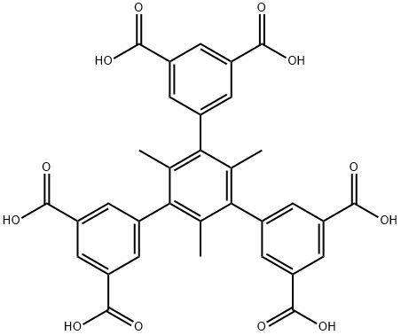 5'-(3,5-Dicarboxyphenyl)-2',4',6'-trimethyl-[1,1':3',1''-terphenyl]-3,3'',5,5''-tetracarboxylic acid Structure
