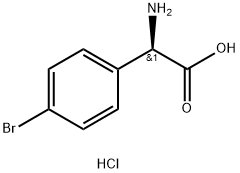 (R)-2-氨基--2-(4-溴苯基)乙酸盐酸盐结构式