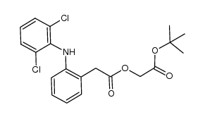 2-(tert-butoxy)-2-oxoethyl 2-(2-((2,6-dichlorophenyl)amino)phenyl)acetate结构式