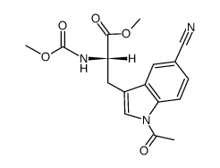 5-Cyano-Nb-methoxycarbonyl-Na-acetyl-L-tryptophan methyl esterolo<2,3-b>indole Structure