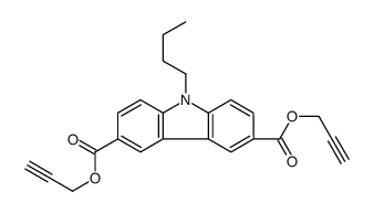 bis(prop-2-ynyl) 9-butylcarbazole-3,6-dicarboxylate结构式