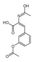 2-acetamido-3-(3-acetyloxyphenyl)prop-2-enoic acid结构式