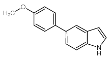5-(4-甲氧基苯基)-1H-吲哚结构式