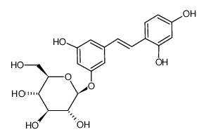 氧化白藜芦醇-3'-O-β-D-吡喃葡萄糖苷结构式