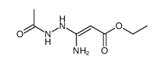 2-Propenoic acid,3-(2-acetylhydrazinyl)-3-amino-,ethyl ester结构式
