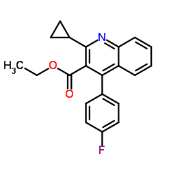 Ethyl 2-cyclopropyl-4-(4-fluorophenyl)-quinolyl-3-carboxylate picture