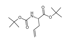(S)-2-((叔丁氧基羰基)氨基)戊-4-烯酸叔丁酯结构式