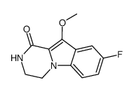8-fluoro-1,2,3,4-tetrahydro-10-methoxypyrazino[1,2-a]indol-1-one Structure