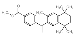 methyl 4-[1-(3,5,5,8,8-pentamethyl-6,7-dihydronaphthalen-2-yl)ethenyl]benzoate structure