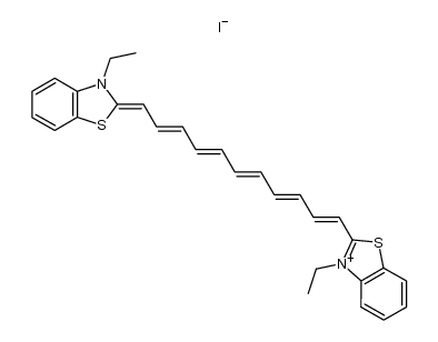 2-[9-(3-ethyl-2-benzothiazolinylidene)-1,3,5,7-nonatetraenyl]-3-ethylbenzothiazolium iodide结构式