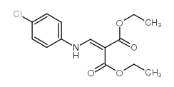 2-((4-氯苯基氨基)亚甲基)缩苹果酸二乙基酯结构式